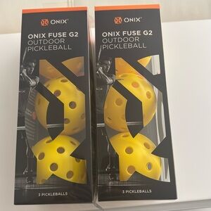 Onix Fuse G2 Outdoor Pickleballs Balls 2 Packs of 3  -- New in package!
